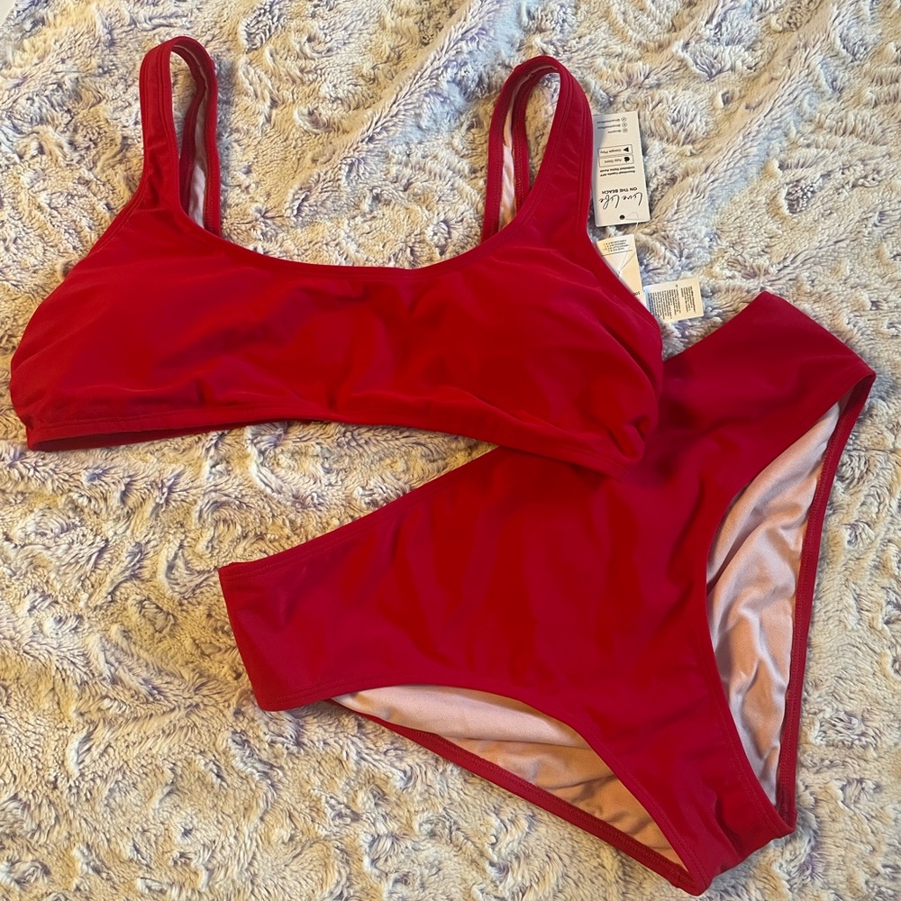 Cupshe red bikini large NWT
